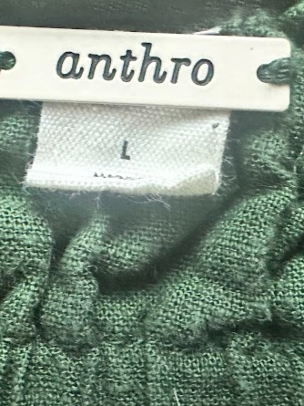 Anthropologie Green Linen Blend A-Line Mini Skirt - Large - Picture 7 of 7